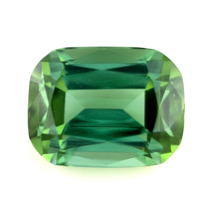 A cushion cut Green Tourmaline